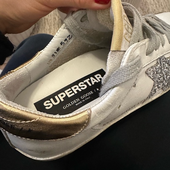 Golden goose superstar sneaker. Silver and gold. Size 5 - Picture 9 of 15
